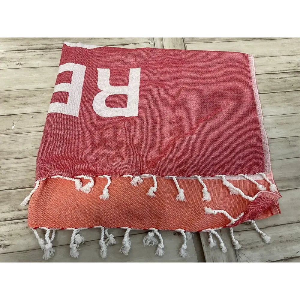 My Hamam Turkish Towel Cotton Bath Beach Hammam Peshtemal Sauna Long Red N116